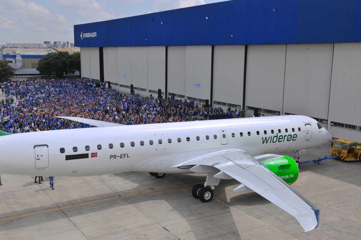 Widerøe Recibe El Primer Embraer E190 E2 Del Mundo