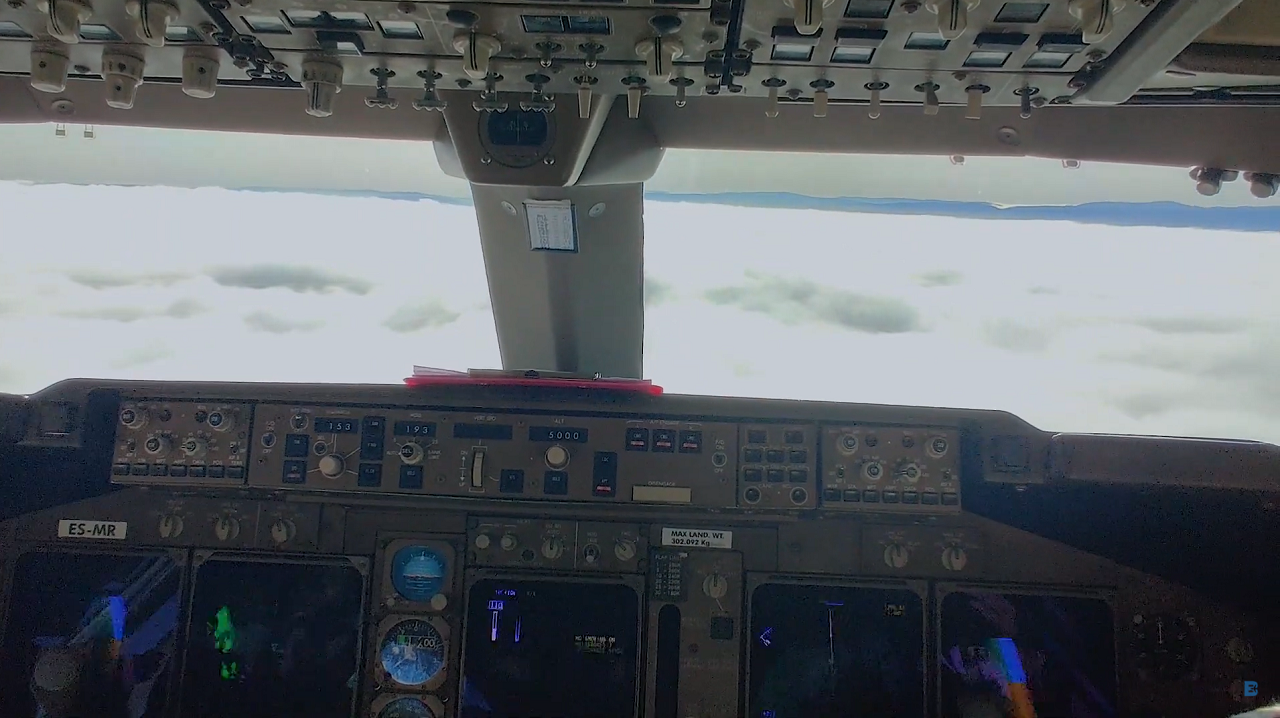 Cockpitview Aterrizaje Por Instrumentos En Un Boeing 747