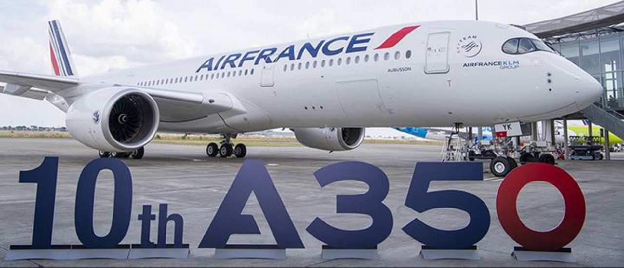 A plus!  Air France receives its tenth Airbus A350